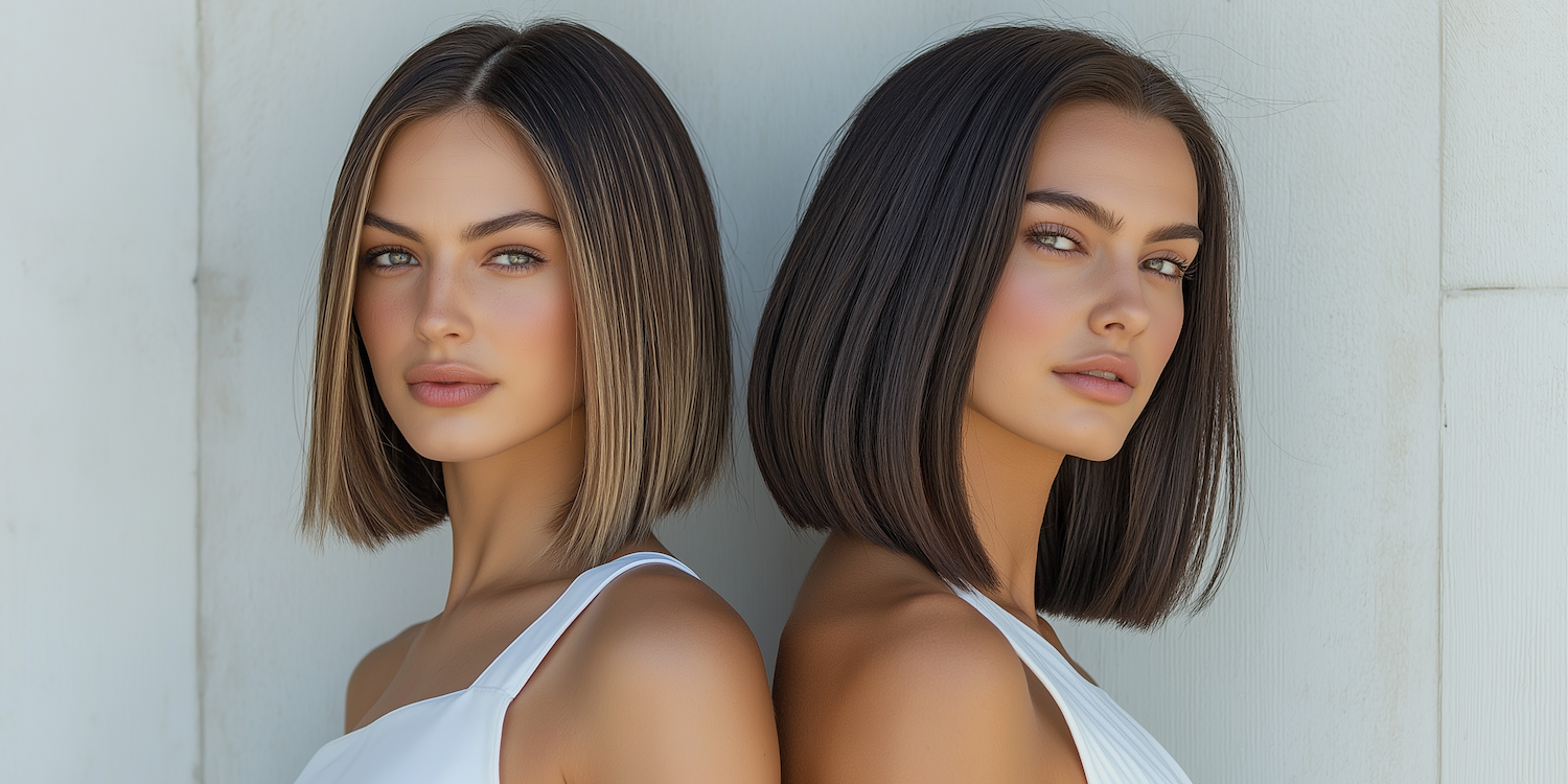 Blunt Bob & Long Bob Haircut for Long Face Shapes.