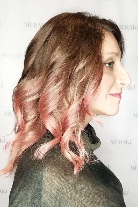 Rose Gold Ombre & Precision Styling