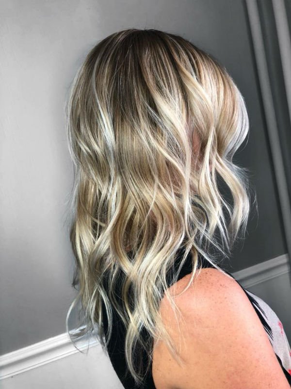 Icy Blonde with Shadow Root