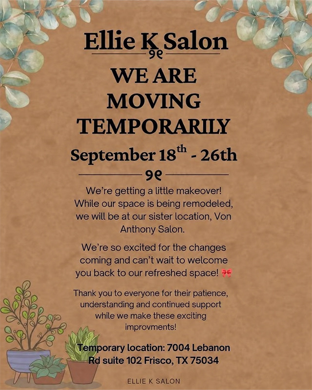 Ellie K Salon current promotion